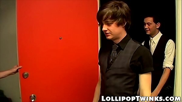 Young office guys have wild threesome 