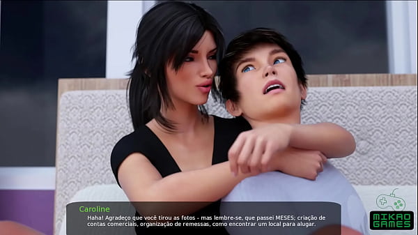 Fiz um trato para minha meio irm&atilde; me bater punheta jogando milf city ep 53