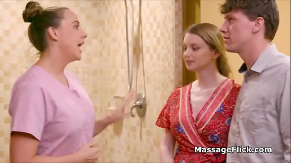 Couples massage turns into wild oily stroking party 