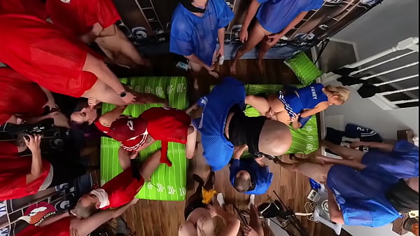 Behind the scenes football gangbang