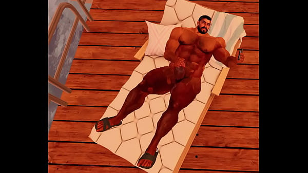 hunky cam heyward gives his big dick some release