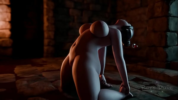 Asian woman bdsm 3d bondage latex