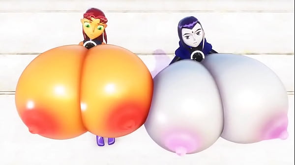 Play MP4 - Raven and Starfire breast expansion