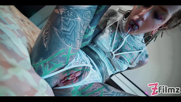 Play MP4 - Sexy TATTOO girl in lingerie Rough ANAL fuck