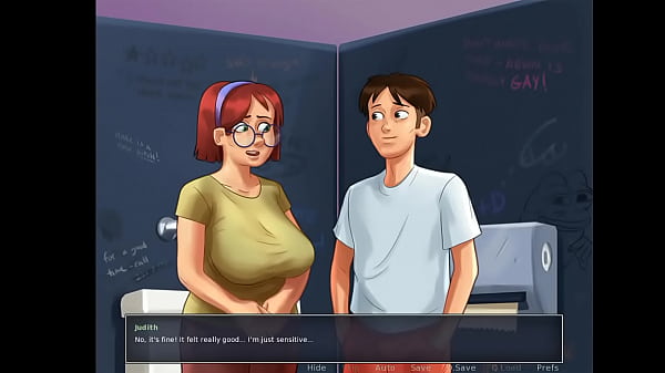 Summertime saga bathroom fun with Judith part_2