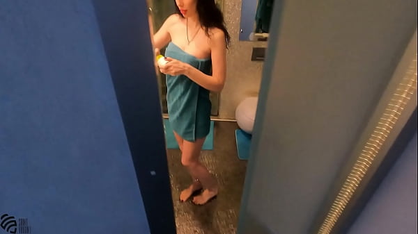 Mom caught her stepson when he was watching her and then decided to show him her sexy body with big tits then she sucked his big cock and asked him to cum in her mouth