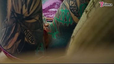 Tattooed Dreadhead Rides Big Cock Ass 