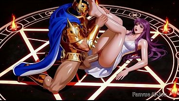 Saint athena vs 12 gold saints gangbang blowjob asmr 3p