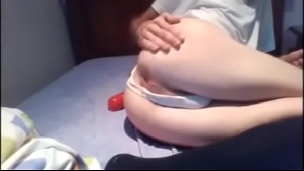 Play MP4 - Very skinny sissy stretches pussy in panties with deodorant can