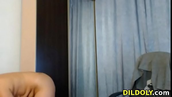 sexy girl sucks_and fucks a dildo on webcam with_lingerie