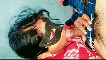 Indian bhabhi sucking big black dick nonstop for cumshot in mouth - oral sex face fucking blowjob video 
