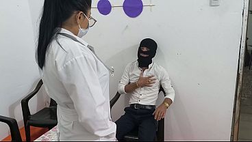 Hot Latina Doctor Gets Wild With Patient - Intense Office Sex &amp_ POV Blowjob, Full video in premium