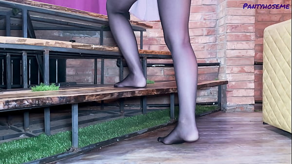 Nonton Blonde Teen Fucks Her Boyfriend In Ripped Black Sheer Tights thumbnail