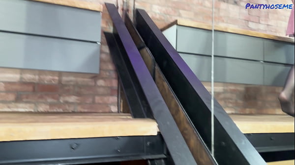 Blonde Teen_Fucks Her Boyfriend In Ripped Black Sheer Tights