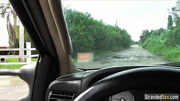 Teen Diamond Monroe hitches ride n gives stranger a blowjob 