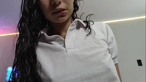 My Stepsister In Her Student Uniform Touches My Cock And I Can't Wait To Fuck It thumbnail