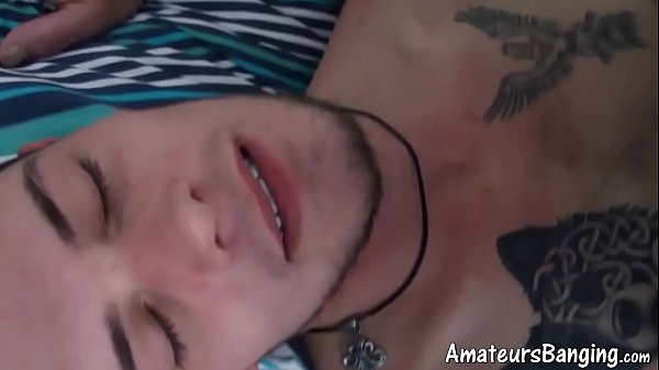 Big bald dude stuffing young amateur with big hard cock