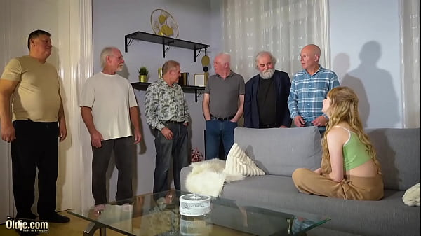 Play MP4 - The best old and young gangbang porn with Baby Kxtten fucking taking facials and swallowing cumshot from grandpas