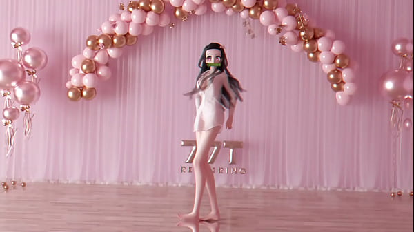 MMD Nezuko dançando aosom do_mc poze_anos anos 80s