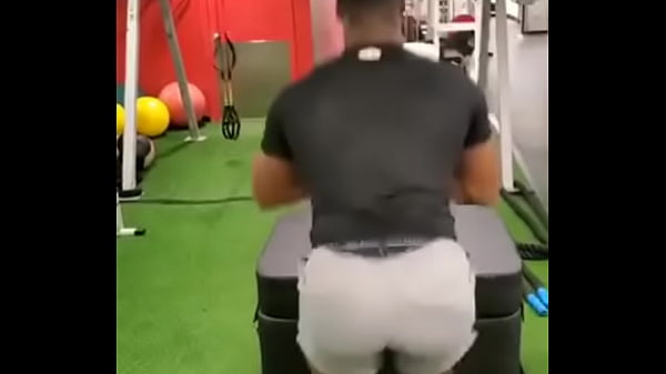 Gym workout with a fat ass