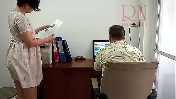 Secretary is ready to fuck for a salary employee fucks with her boss cum on ass of secretary domination