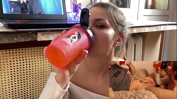 MaryCandy catches a guy_watching porn and decides to make a better video. DeepthroatPOV