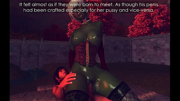 Green goblin rides an adventurer's cock 