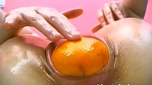 Nasty chick riding a big black toy