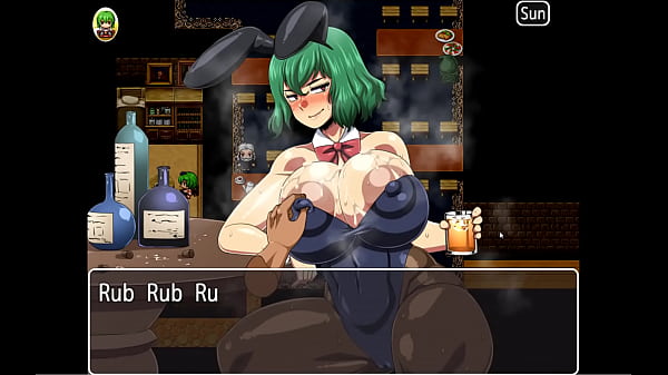 Yuka Scattred Shard_Of The_Yokai PornPlay Hentai game Ep 20_bunnysuit girl_handjob_a dirty_old pervert
