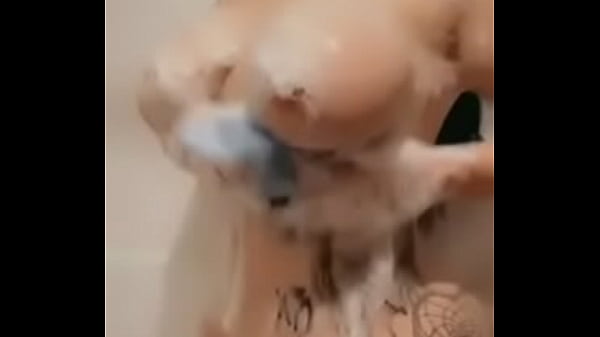 Big Tits and ass slut showering 