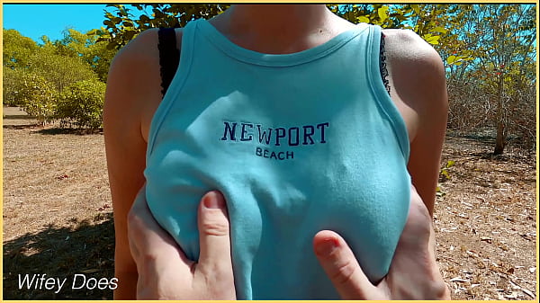 Play MP4 - POV getting to grab this MILF hot big tits in public