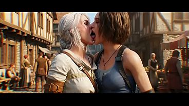 Nonton Crossover Videogame Lesbian Video Ciri Jill Valentine thumbnail