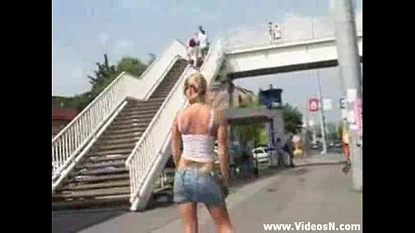 Girl nude in Public andkicked_by an old man