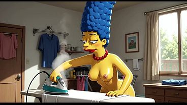 Curvy Cartoon Woman Does Nude House Chores Cooking Cleaning And Bathing In Sunny Home (ai Generated) thumbnail