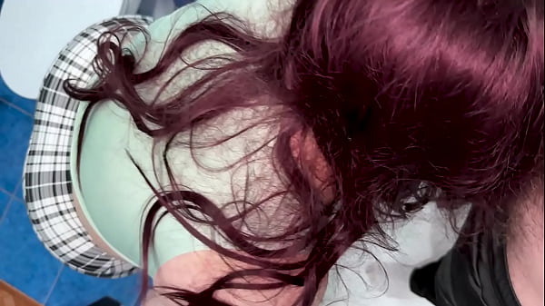 Stepmom didn't feel good teaching stepson sex in the bathroom and she moved to the couch