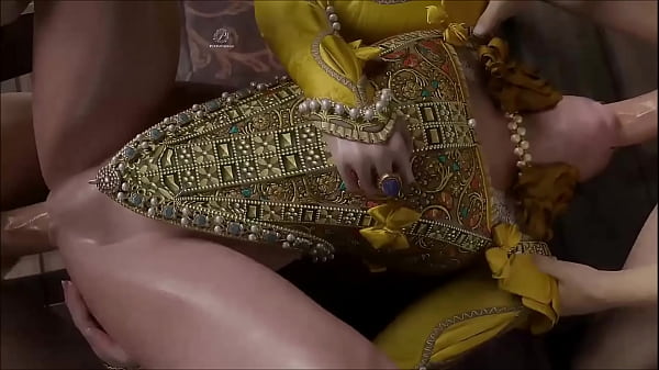 Witcher 3 Girls Gangbang Threesome Spitroast 