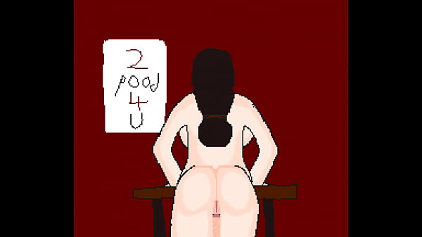 Pixel girl gets railed on top of table with cumshot and audio