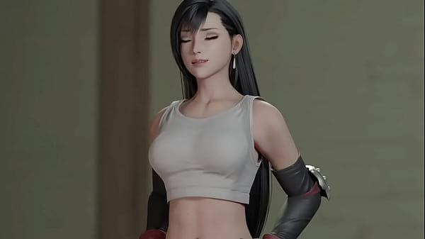 Tifa brincando com o pau e fodendo bem gostoso