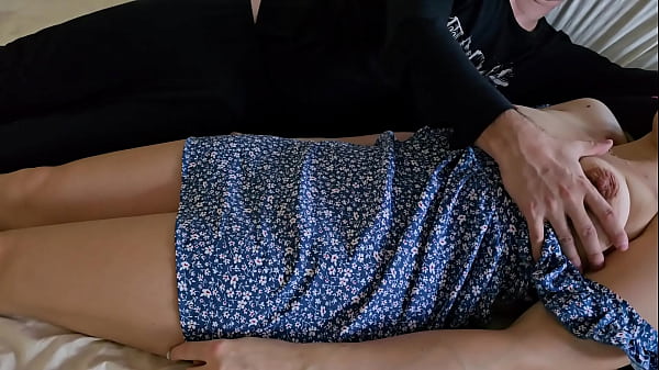 Stepson fingering stepmom's pussy and make her cum