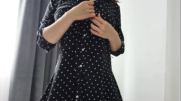 Play MP4 - Sexy girl in a dress showed perfect natural tits and masturbates wet pussy