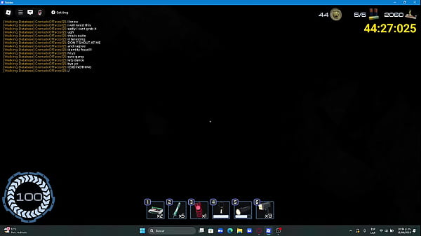 Playing roblox spooky game omg 