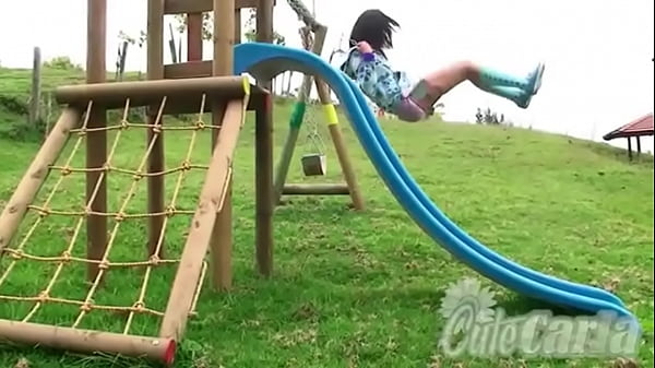 Hot Cute Carla_Tease Naked in playground_Outdoor