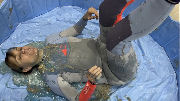 Wetsuit Filling With Messy Substances thumbnail