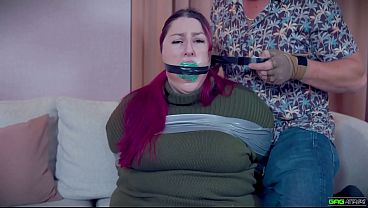 Lacey Big Girl Tape Bondage And Tapegagged By Her Captor Trying Bdsm thumbnail