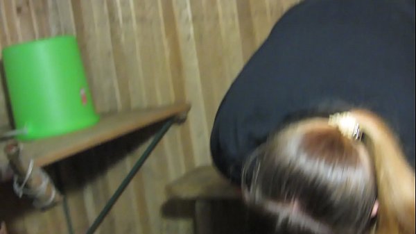 A young bbw with a big ass in nylon pantyhose drowns the stovein a rustic Russianbath.