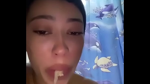 Latina practices puking with her fingers to be a better whore 