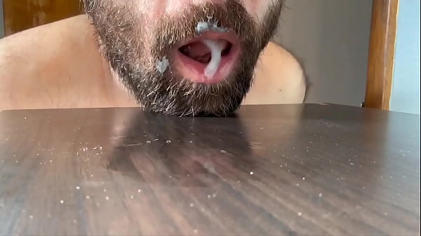 Cum In My Mouth And On My Beard, Down It Goes! Yummy! thumbnail
