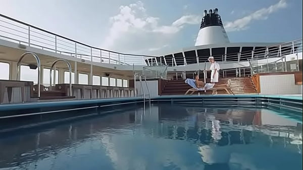 Screwing a guest by the pool on the yacht is her goal today 