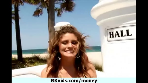 Desperate teen naked in public and fucks to pay rent 30 