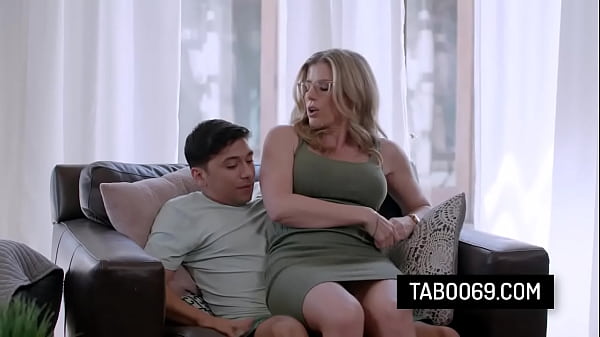 Blonde Stepmommy Let's Shy Stepson Fuck Her MILF Pussy 